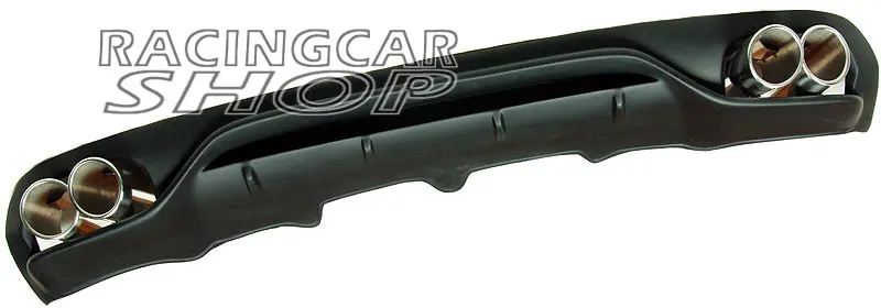 Rear Lip Diffuser Exhaust Tips Muffler End For Audi A4 B8 Non-Sline Bumper 08-12