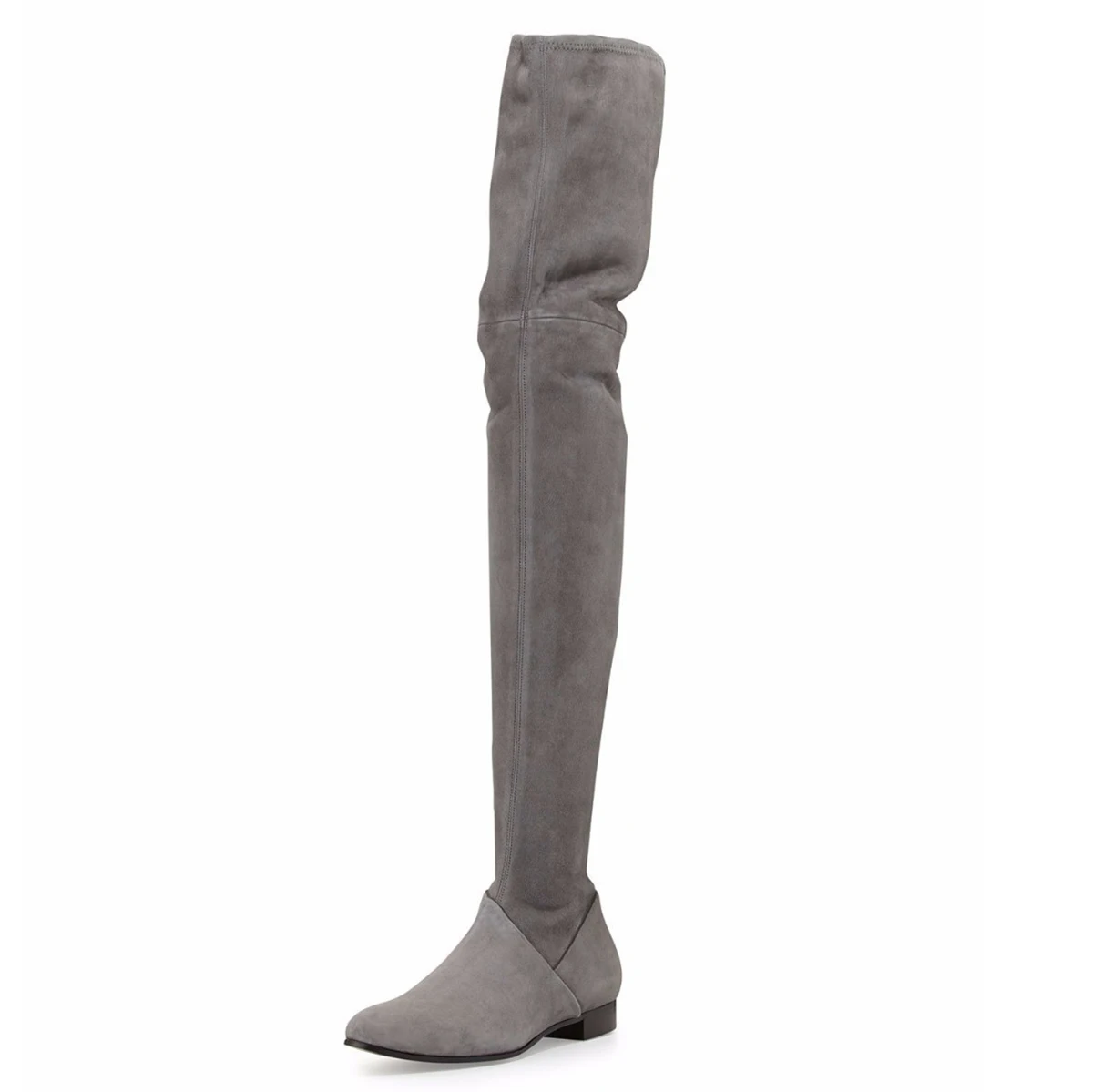 De Bottes Zip Black Rond À Femmes Décontracté Fête D'hiver Dames Le Sur Bout Mode Appartements Genou Côté grey Tenue Longues Aiyoway Noir U7zpRxwx