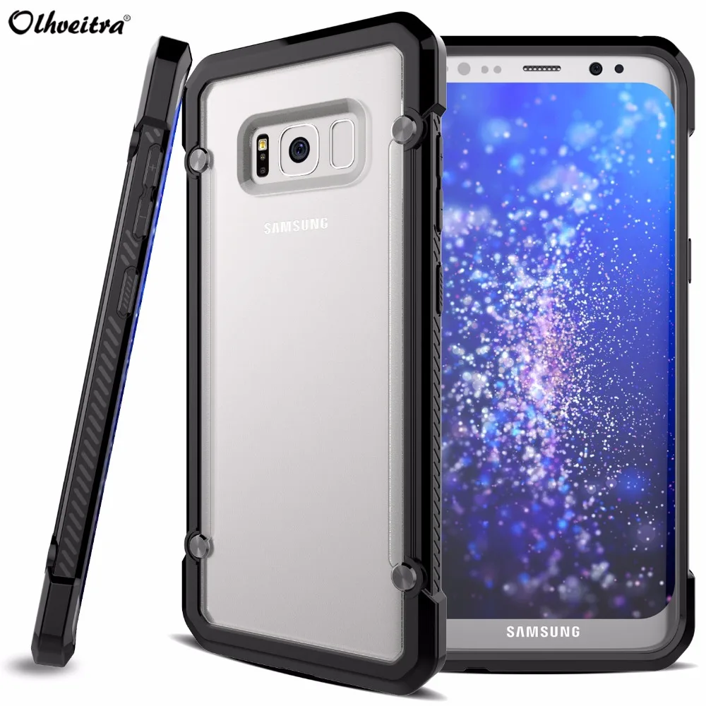 Mobile Phone Cover For Samsung Galaxy S8 S8 Plus Case Original Armor Silicon Clear PC Shockproof