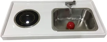 

Boat Caravan RV White Acrylic Sink and Electric Stove Comb 800*400*130mm GR-Y023C