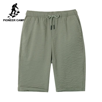 

Pioneer Camp new thin solid shorts men brand-clothing summer bermuda trousers male quality soft black army green ADK803146