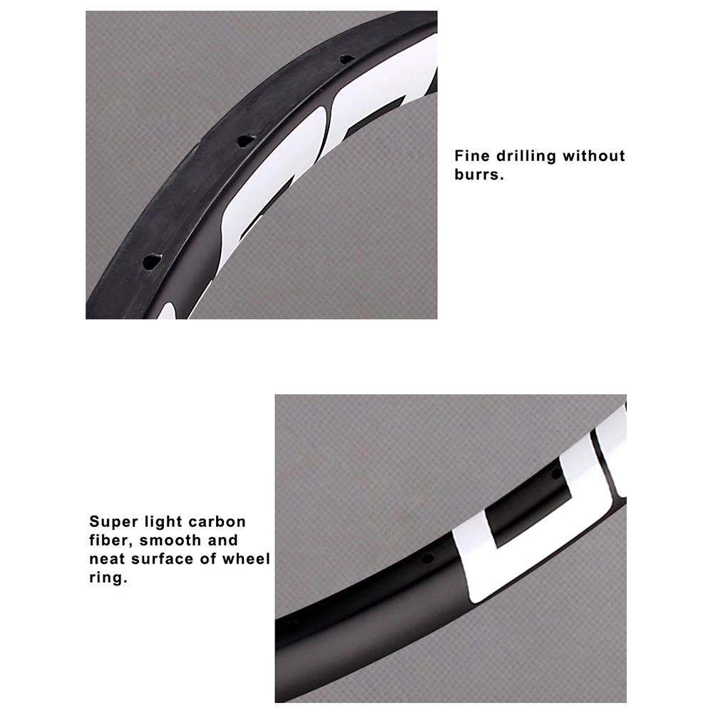 Clearance OG-EVKIN 29er Clincher Carbon Mtb Rims 29 Mountain Bike Rim UD Full Carbon Bicycle Wheels 27.5er MTB Rim Width 30mm 4