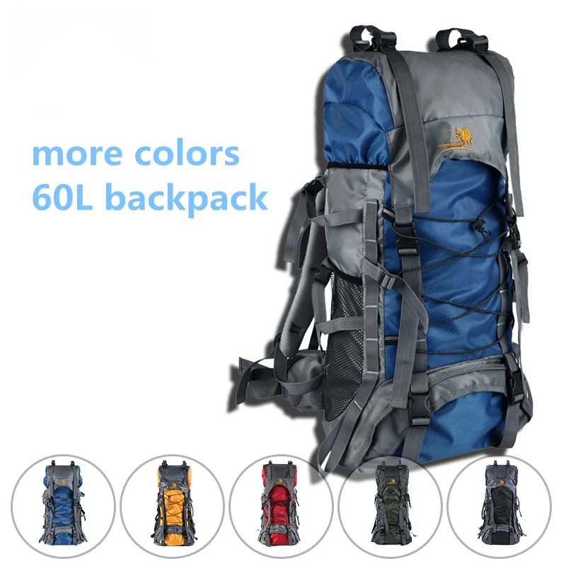 Outdoor 60L Waterproof Oxford Climbing Mountaineering Backpack Rain Cover Bag Camping Mountaineering Bike Hiking Backpack цена Outdoor 60L Waterproof Oxford Climbing Mountaineering Backpack Rain Cover Bag Camping Mountaineering Bike Hiking Backpack цены онлайн
