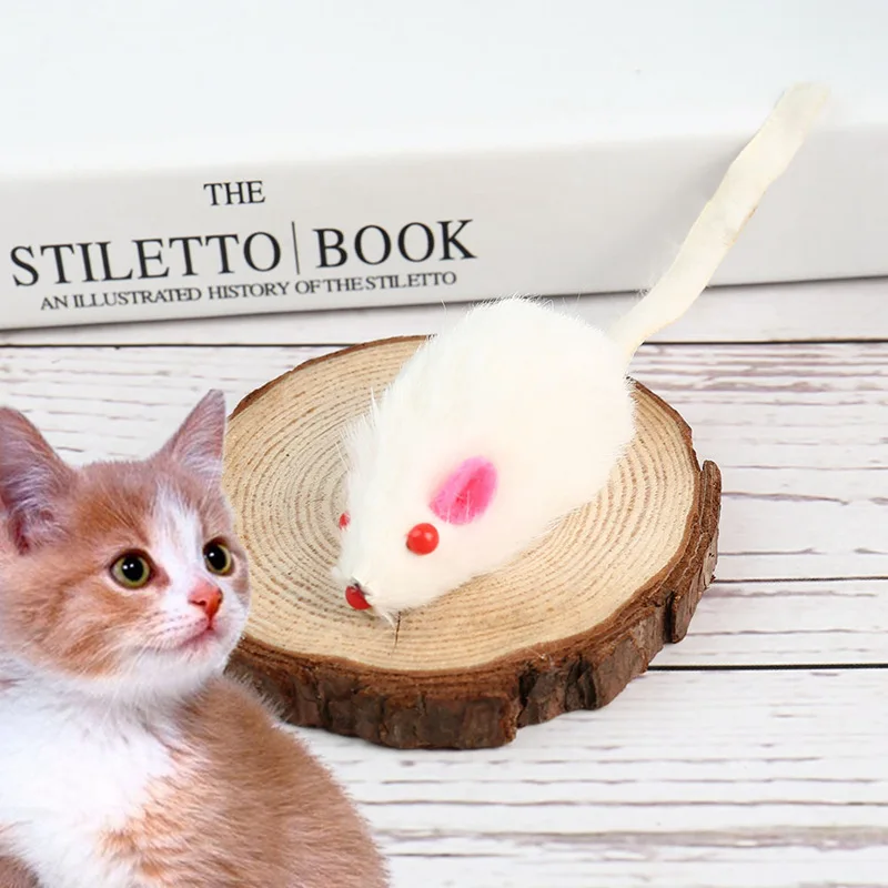 

1pcs Rabbit Fur False Mouse Pet Cat Toys Mini Funny Playing Toys For Cats Kitten 5cm