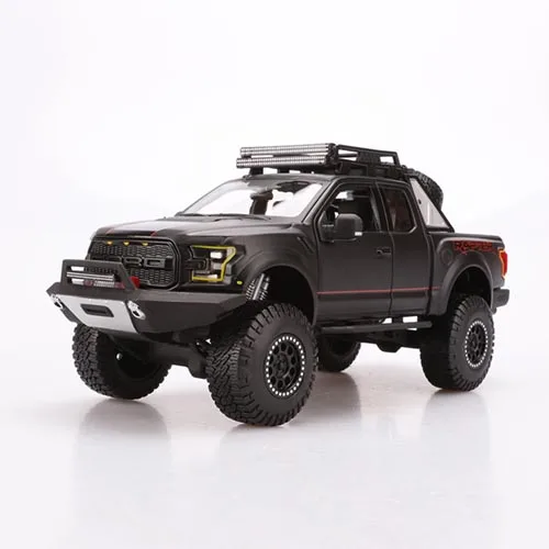 Maisto внедорожный пикап 1:24 модель автомобиля Ford F150 SVT Raptor грузовик Металлические игрушки подарок модифицированный автомобиль модель для коллекции - Цвет: Черный