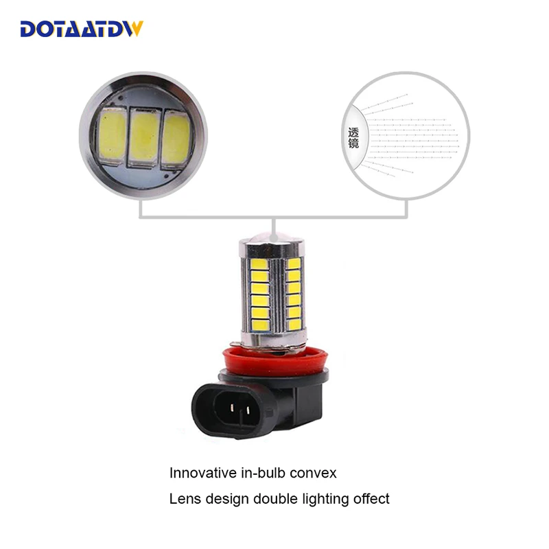 2x H8 H11 9005 9006 CREE Chip LED белый/кристально синий автомобильный противотуманный фара