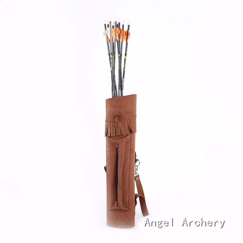 Hot supply high quality arrow leather quiver arrow pot for archery