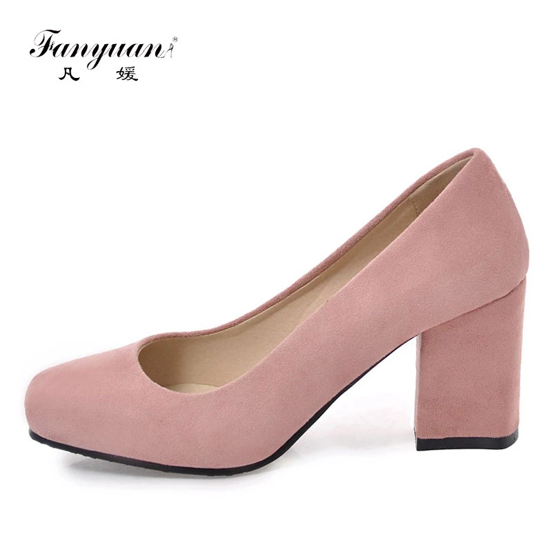 La nuestra pianista Polar Fanyuan 2018 primavera mujeres Tacones Zapatos 5 colores dulces cuadrados  dedo del pie mujer tacón alto Bombas gruesos bajos del vestido de boda de  las señoras zapatos|women heels shoes|heel shoeswedding dress shoe -