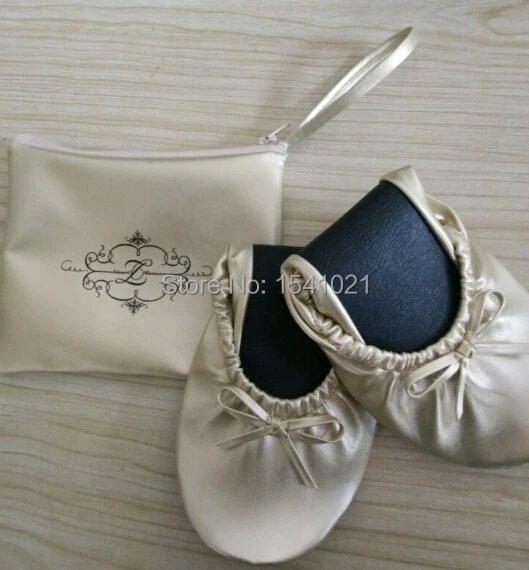 gold foldable shoes