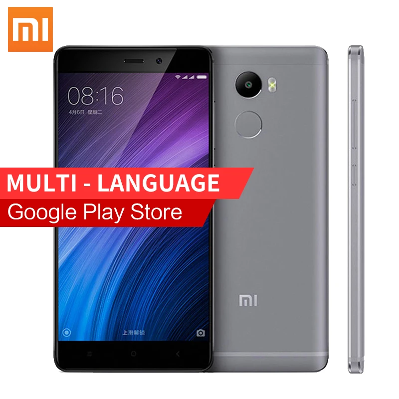 Original Xiaomi Redmi 4 Mobile Phone 2GB RAM 16GB ROM Snapdragon 430 4100mAh Battery Fingerprint ID
