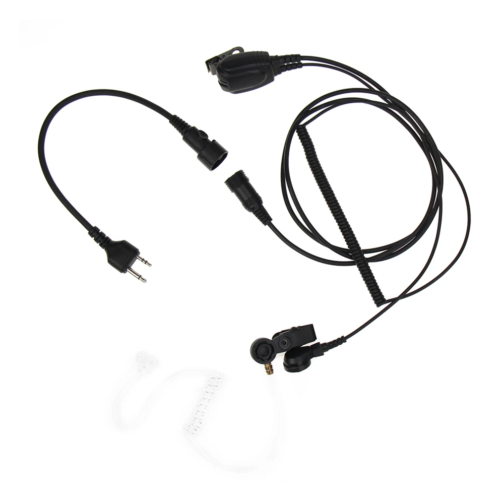

2 Pin Air Conduction Tube Earbud Earpiece Earphone Mic for Midland Walkie Talkie Alan GXT G6 G7 G8 G9 75-810 GXT650 LXT80 Radio