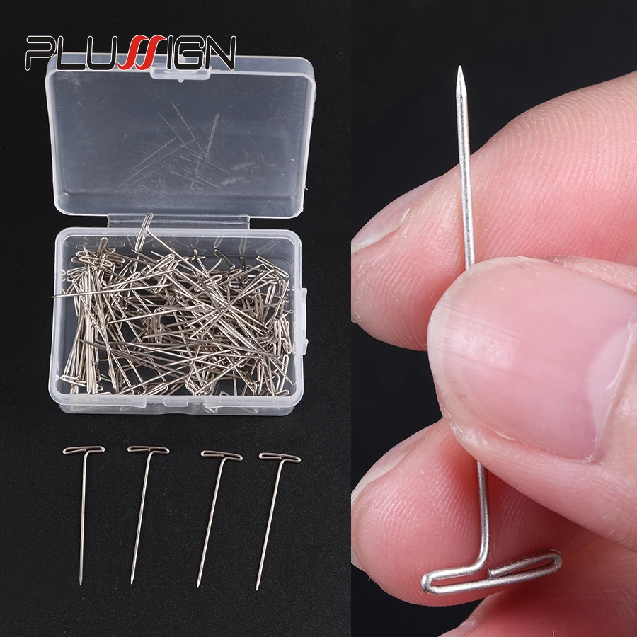 Wig Pin Weaving Tools Manneqin Head Pins Plussign 100 Pieces T Pins On