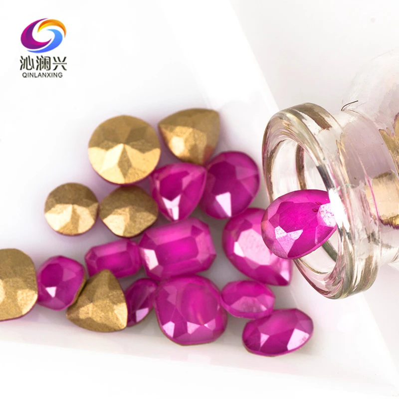 

Super beauty Purple red caramel mocha color K9 Glass crystal 3D nail art stone,pointback Rhinstones for diy accessory 50pcs/lot