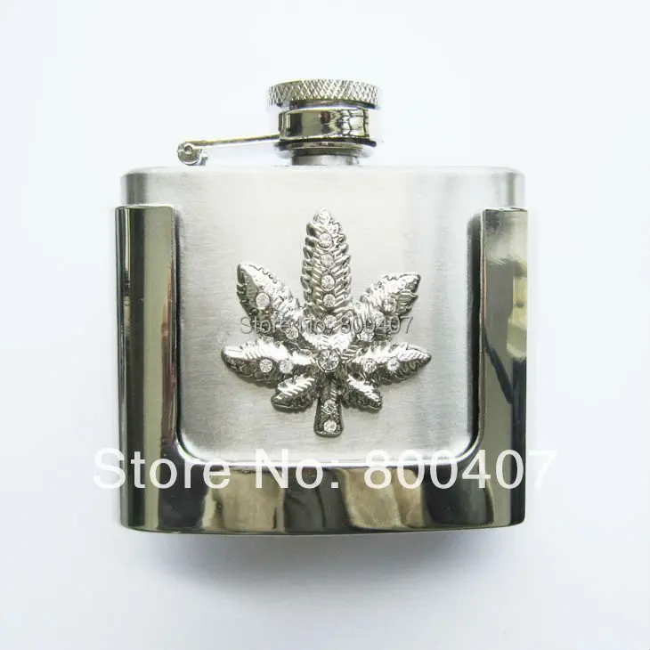 

Retail Belt Buckle (2oz Marple Leaf Stainless Steel Flask) BUCKLE-FL-Leaf Flask Belt Buckle Free Shipping