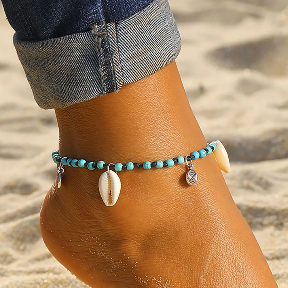 Adjustable Handmade Weave Rope Anklets Women shell Beads Foot Jewelry Summer Beach Barefoot Bracelet ankle on leg Ankle Jewelry Adjustable Handmade Weave Rope Anklets Women shell Beads Foot Jewelry Summer Beach Barefoot Bracelet ankle on leg Ankle Jewelry
