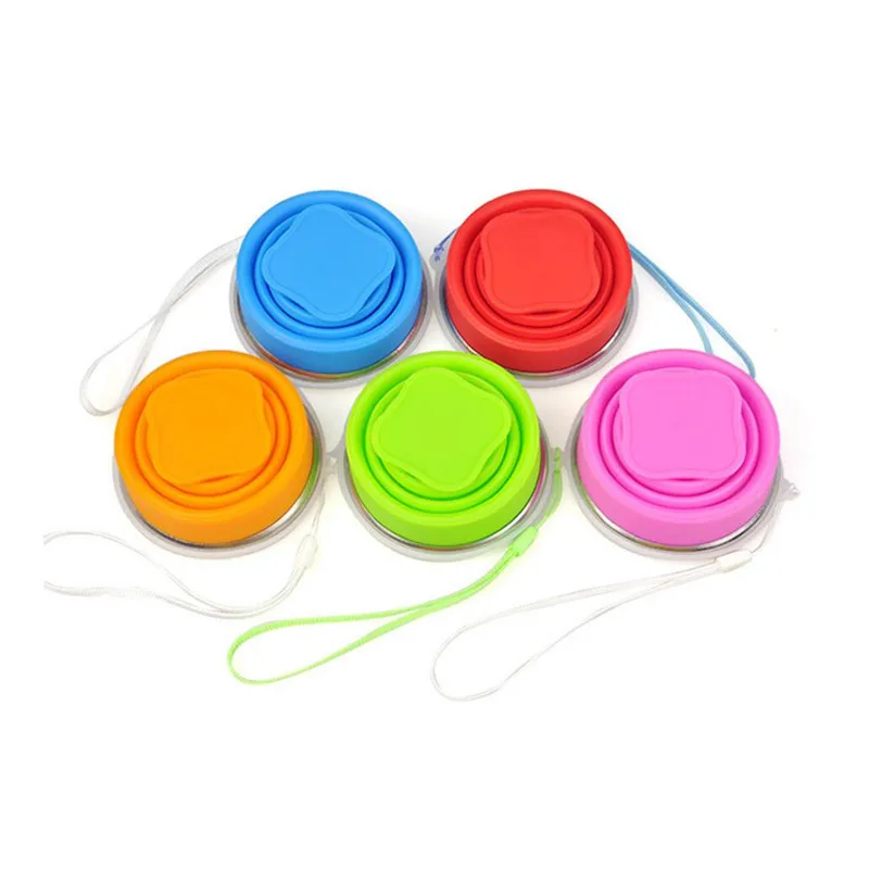 

Outdoor Portable Travel Silicone Retractable Multifunction Creative Compress Folding Kettle Telescopic Collapsible Water Glass