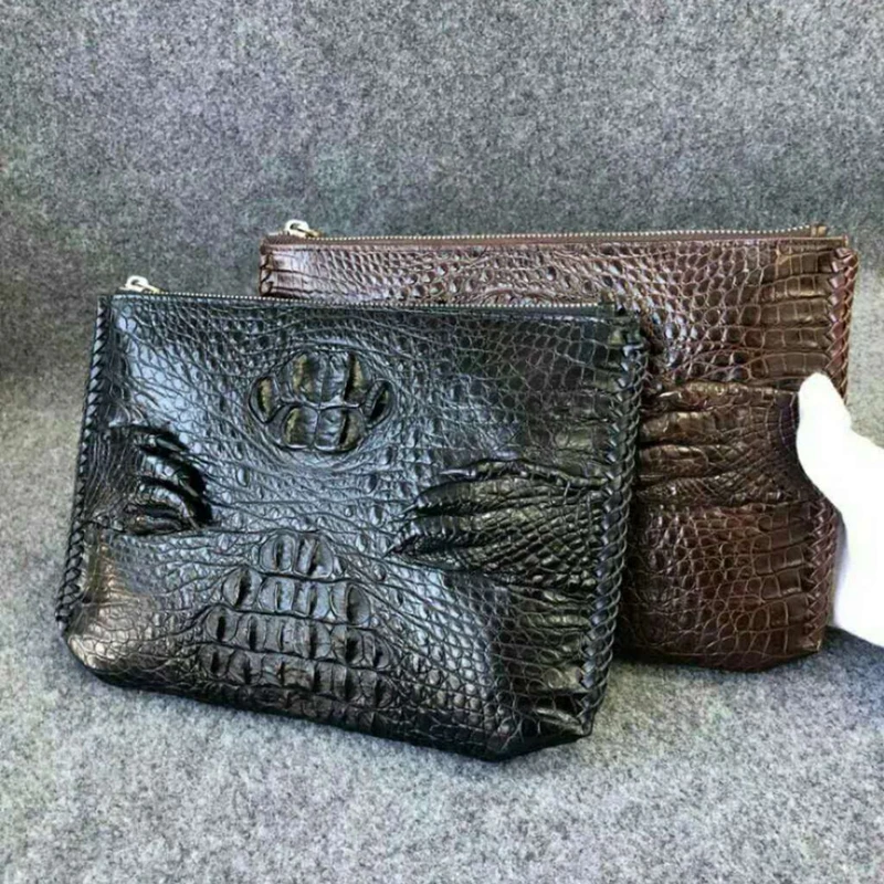 Genuine Alligator Leather Clutch Wallet Handmade
