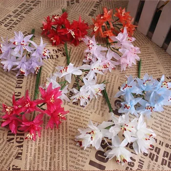 

72PCS,3-3.5CM Head Multicolor Real Touch Calla Lilies Mini Artificial silk Flower Bouquet,Wire Stem,Scrapbooking,Wreath For Hair