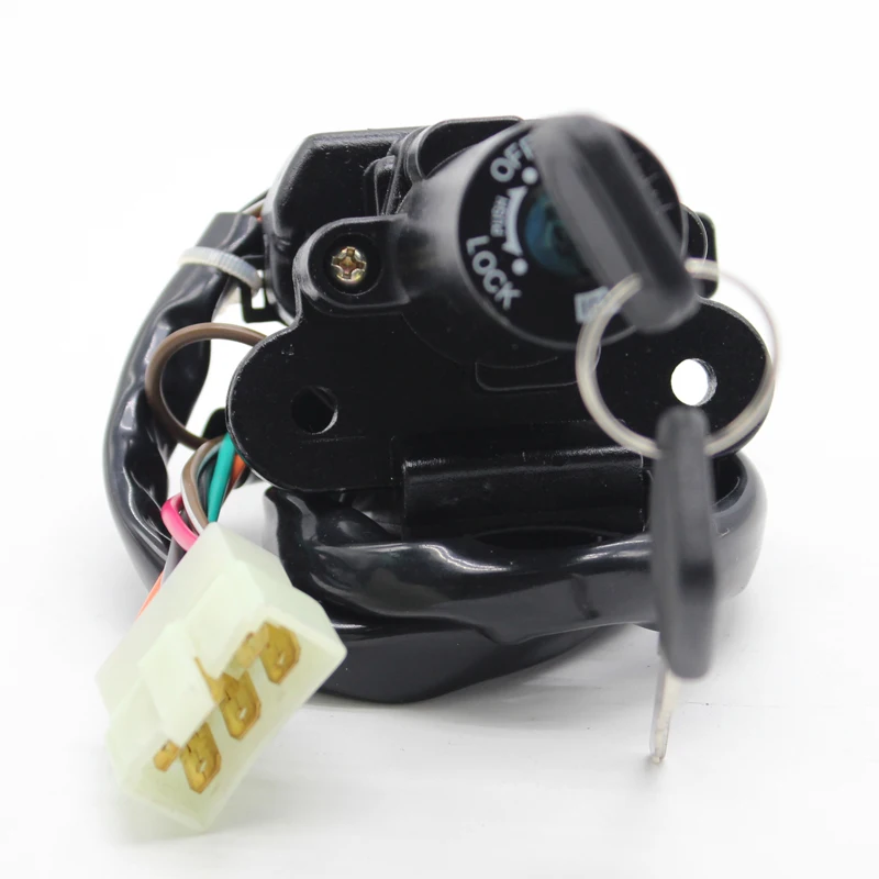 

Motorcycle Ignition Switch Lock Key 6 Wires Ignition Key Switch for Kawasaki Ninja 250R EX250F2/F3/F4 ZX900B ZX9R ZX600F ZX6R