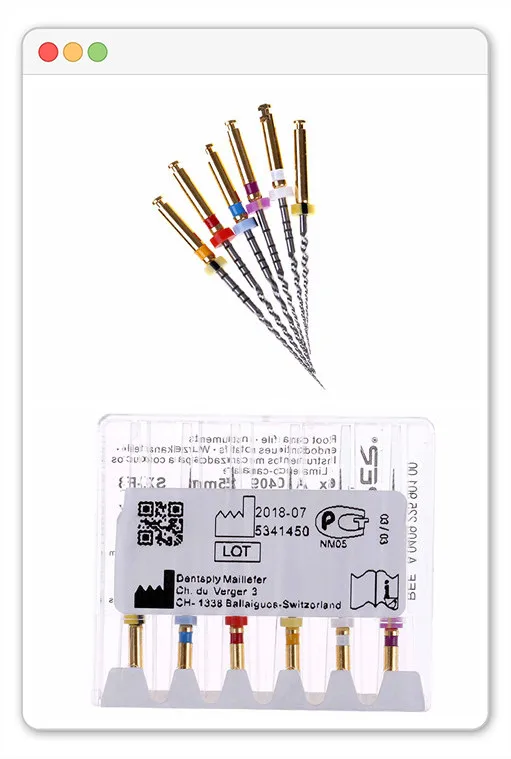 New 6 Pcs/box 25mm Machine Taper Dentist Tool Universal Dental Engine Use NiTi Super Rotary File Teeth Whitening Material Tool
