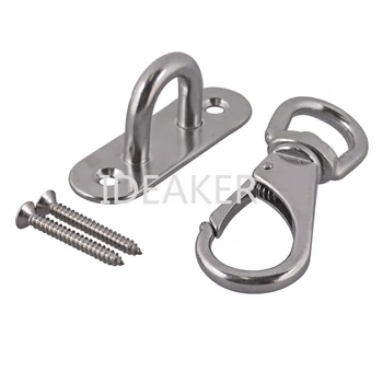 

M8 Ceiling Hook Hammock 3pcs Swing Hook Multi-use Swivel Eye Snap Hook 3# with Self-tapping Screws Swing Chair Hammock Hanging