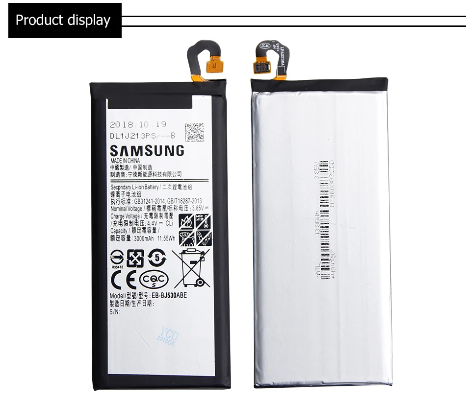 Samsung телефон батарея EB-BJ530ABE 3000 мАч для samsung Galaxy J5 Pro J530 SM-J530K SM-J530F батареи SM-J530Y