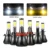 Niscarda 2 Pcs COB H1 H4 H7 H8 H11 9005 di Guida 6000 K Bianco 3000 K Ambra Giallo Auto Nebbia luci di Lampadine di Colore Doppio Auto Lampade A LED