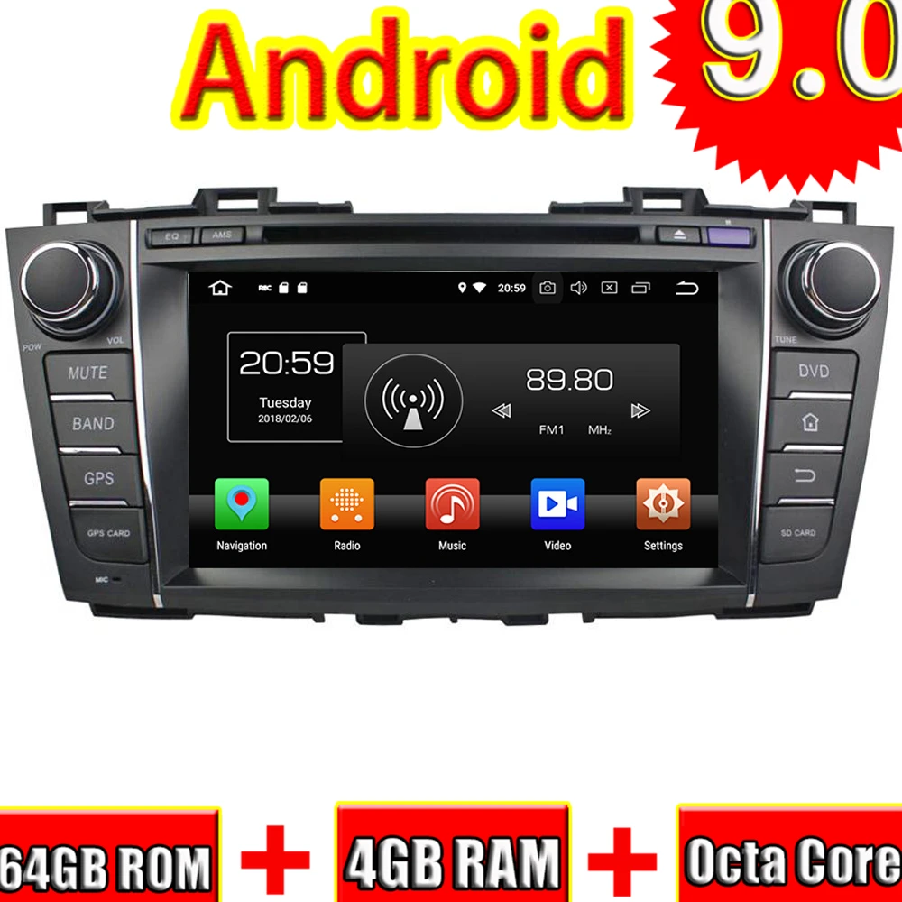 TOPNAVI 8 'ɺndroid 9 0 автомобильные мультимедийные плееры для Mazda 5 Premacy 2009 2010 2011 2012