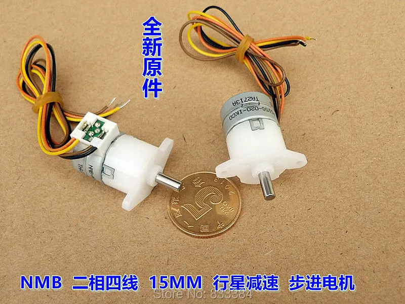 

NMB dia 15mm 5V deceleration Micro motor 2 phase 4 wire stepper motor Step angle 15 degree