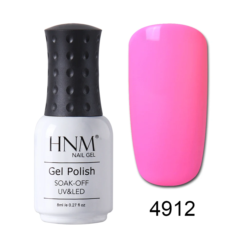 HNM 8 мл Лак для ногтей светильник цветной Nagellak УФ светодиодный лак для ногтей Vernis Полуперманентная краска для грунтовки гель лак Vernis a Ongle - Цвет: 4912