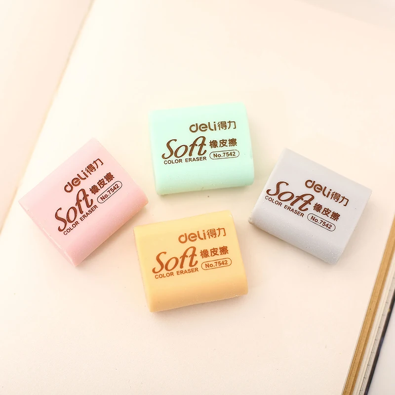 4 Pcs/lot 4color 4b Eraser & Rubber For School Stationery & Office