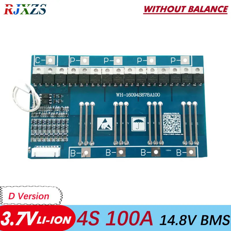 

4S 100A li-ion 14.8V 18650 BMS PCM 4s li battery protection board bms pcm 4s with high current li-ion battery cell pack