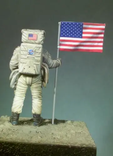 1/32 каучуковая фигурка в сборе, комплект астронавт США на Луне(без флага