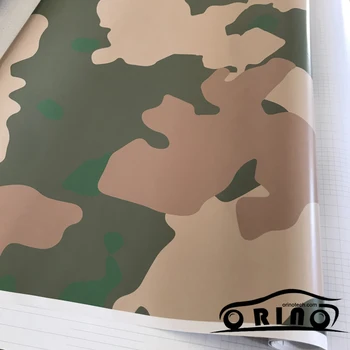 

ORINO Camo Army Green Vinyl Film Sheet Desert Car Sticker Wrap With Air Free Bubble Motorbike Scooter Vehicle Wrapping Sticker