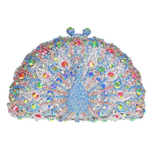 Fawziya Роскошные Клатчи из кристаллов для женщин Сумка-клатч на застежке вечерняя сумка - Цвет: Sky Blue
