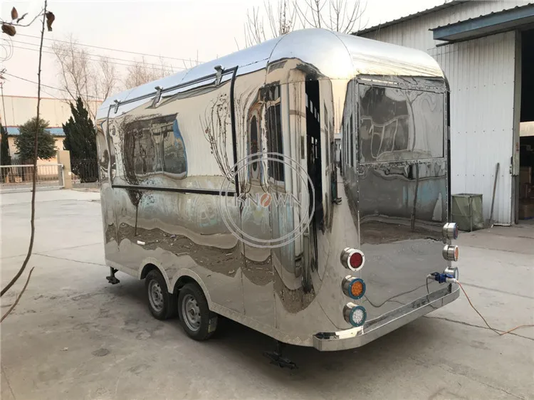 304 stainless steel material outdoor used mobile food cart