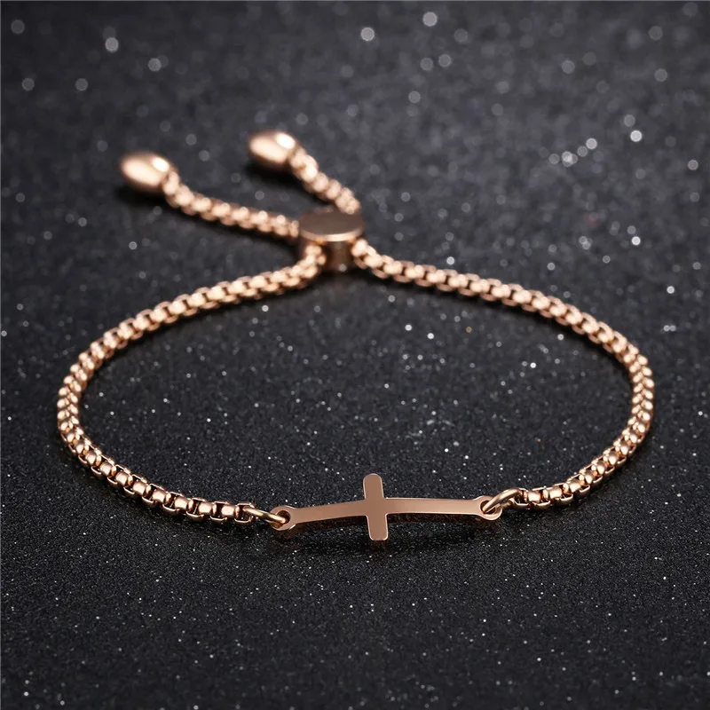 Luxury Charm Friendship Bracelet Rose Gold Steel Gold Chain Bracelets