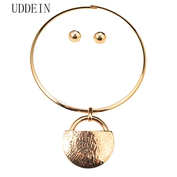 

UDDEIN Vintage torques big round metal pendant statement choker necklace for women African beads Jewelry collar maxi necklace