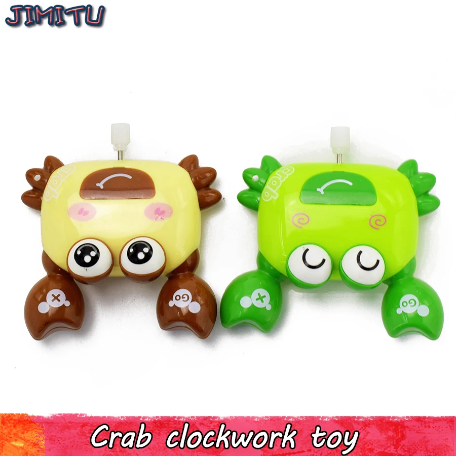 Cute Infant Cartoon Crab Wind Up Toy Clock work Animal Baby Bath Toys Newborn Crawling Educational Kids Classic Toy