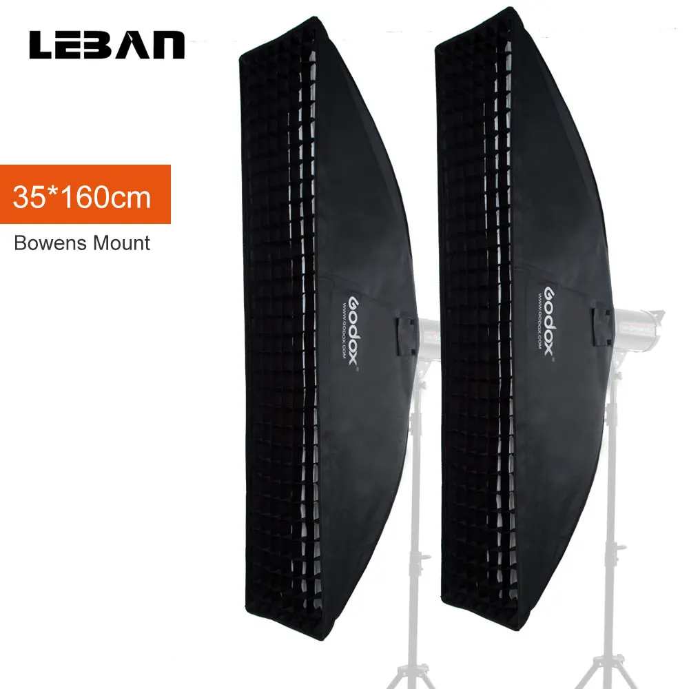 

2PCS Godox 35x160cm 14"x63" Strip Beehive Honeycomb Grid Softbox w/ Bowens Mount