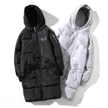 Мужские свободные теплые парки Длинная зимняя куртка мужские хлопковые Новые поступления Мужские Черные чистые пальто с молниями плюс размер пальто с капюшоном 5XL