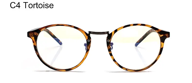 Очки для компьютера с защитой от синего излучения, мужские и женские прозрачные очки, модная оправа для очков, круглые очки для женщин, прозрачные линзы - Цвет оправы: Tortoise