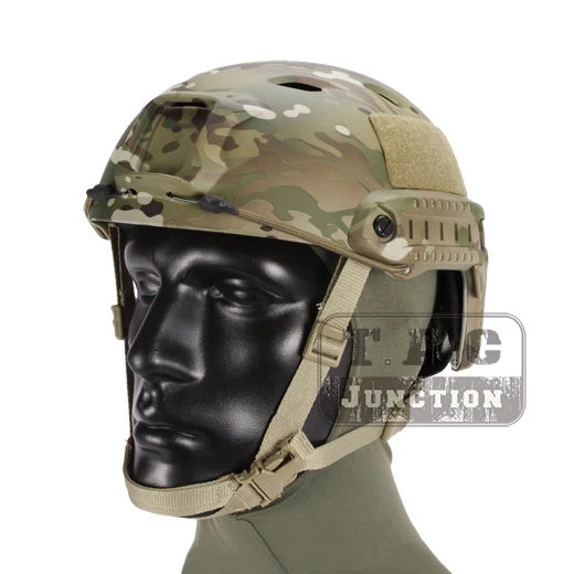 

Emerson Tactical Airsoft Fast Helmet Bump Jump BJ Type Advanced Adjustment Combat Lightweight Modular OPS Helmet w/ Side Rail
