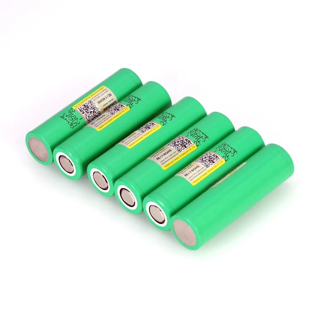 LiitoKala 18650 2500 mAh аккумуляторная батарея 3,6 V INR1865025R 20A разрядные батареи для использования в электронных сигаретах