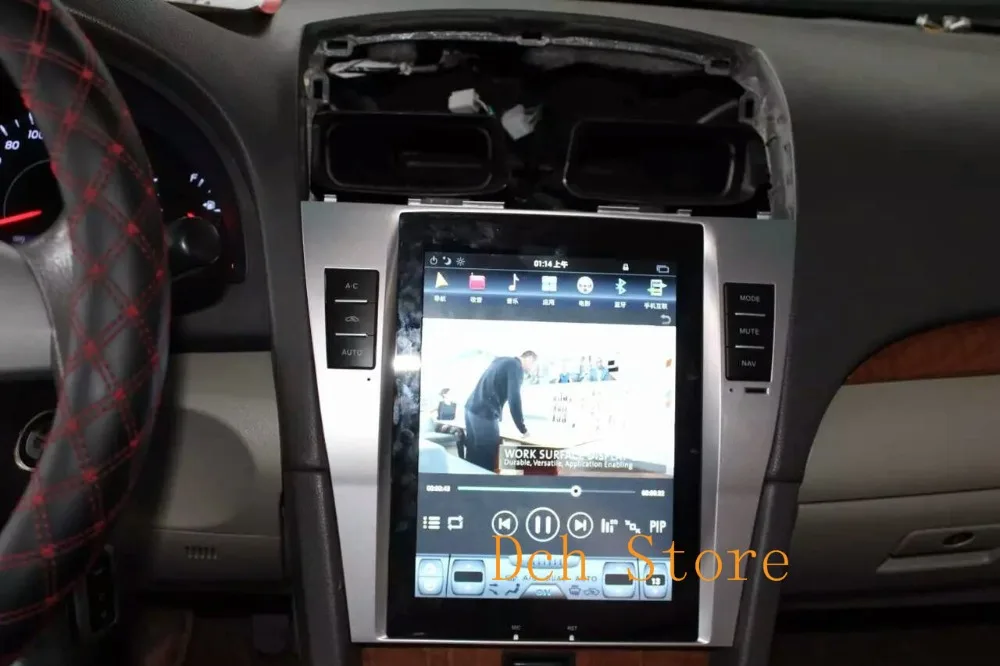 10,4 дюймов Tesla стиль Android 8,1 автомобильный dvd-плеер gps навигация радио авто ips для Toyota Camry 2006-2012 4G ram CARPLAY PX6