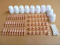 

PT31/JG40 Extend Nozzle 20pcs +Extended Electrode 20pcs+Shield 10pcs +Swirl Ring 10pcs , Air Cooled Plasma Cutting Torch 40A