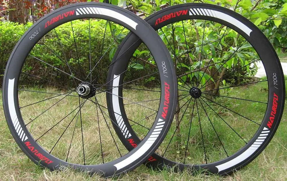 58C Clincher Новое поступление!! Naturefly карбоновое колесо для дорожного байка 700c - Цвет: 58C Clincher