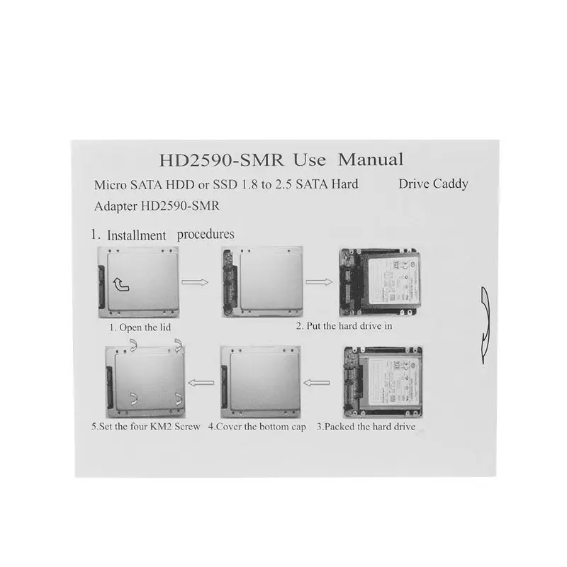 Micro SATA HDD SSD 1.8 to 2.5 SATA Hard Disk Drive Caddy Adapter External HDD Enclosure Micro SATA HDD SSD 1.8 to 2.5 SATA Hard Disk Drive Caddy Adapter External HDD Enclosure