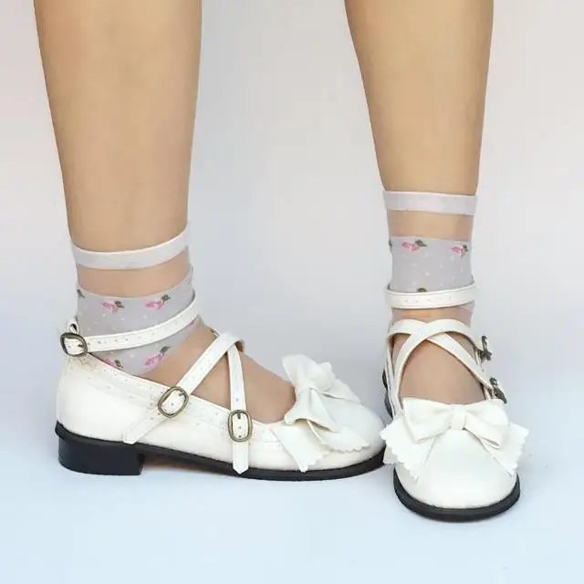 Japanese-Harajuku-Women-White-Low-Chunky-Heels-Sweet-Round-Toe-Bow-Princess-Lolita-Shoes-Kawaii-School-Girls-Shoes-1