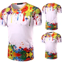 Новинка года для мужчин летние шорты рукавом печати круглый средства ухода за кожей Шеи Рубашка для мальчиков Топ курьер 3,28